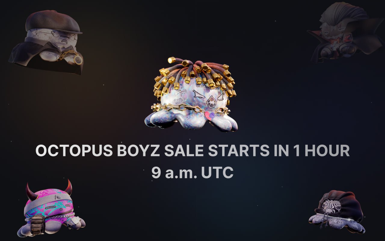 The OCTOPUS BOYZ collection sale by artist Brickspacer is starting in 1 hour!