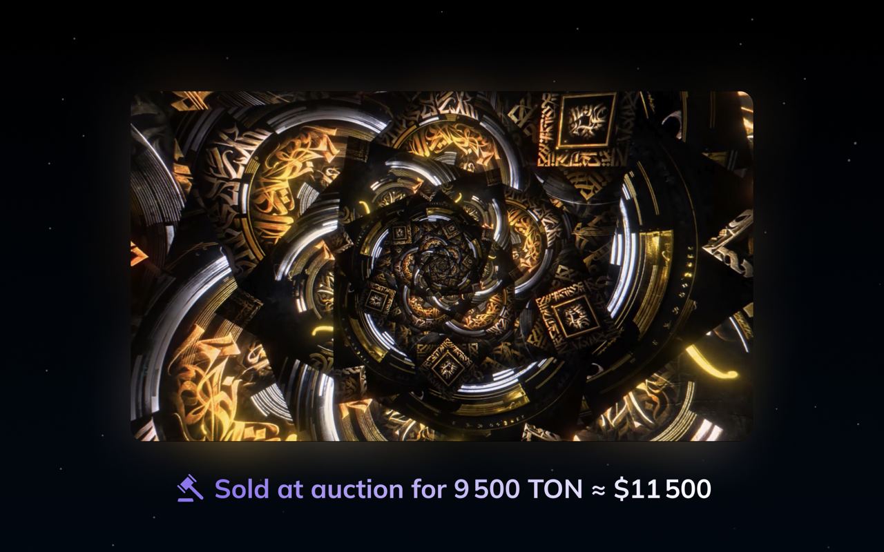 First ever unique TON NFT was sold  for 9500 TON