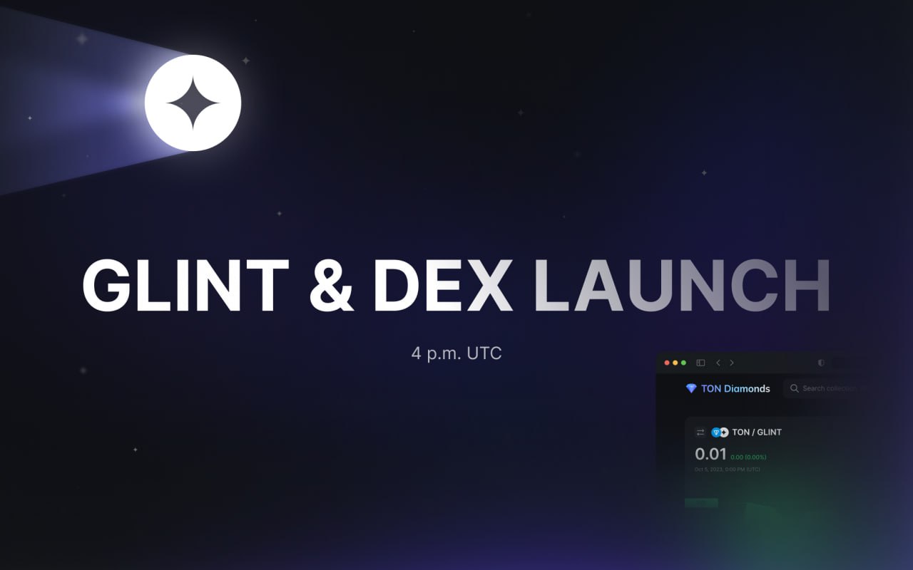 Launch of the DEX Aggregator will happen today at 4 p.m. UTC at the same time with $GLINT listing on the exchanges.