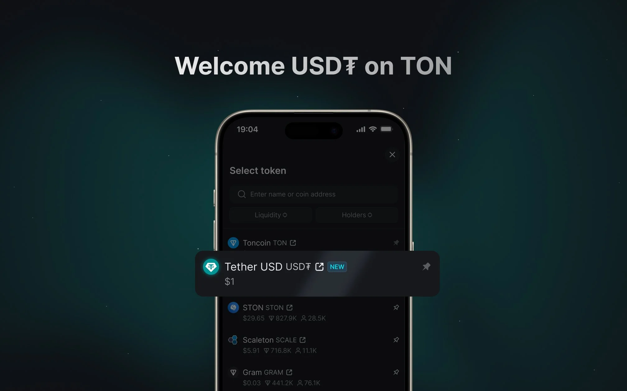 Introducing USDT (Tether) on TON and at TON Diamonds DEX: trade tokens paire...